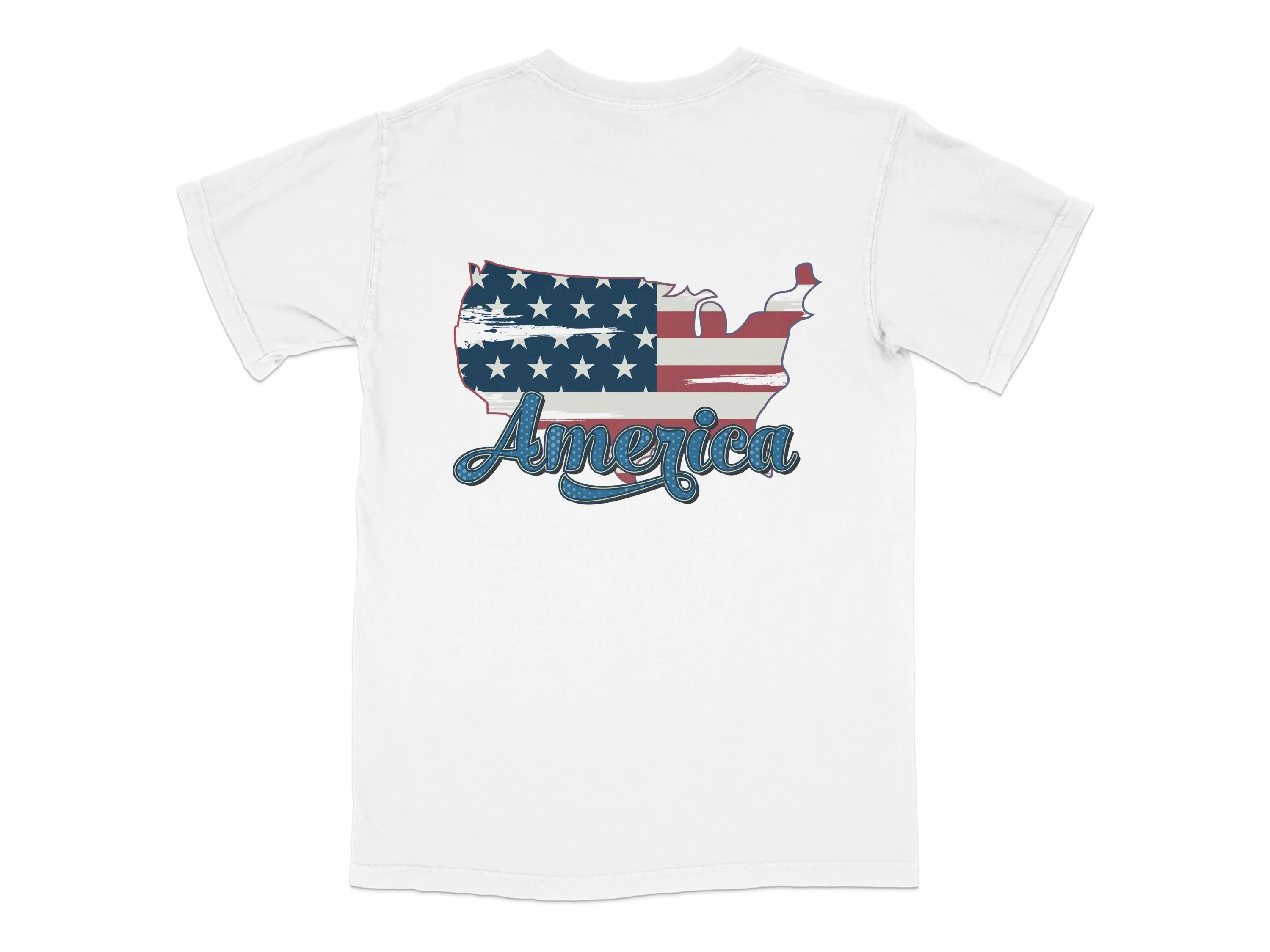 America USA Patriotic Flag Map Print Ready DTF Transfers | SKU: PAT024 - Image 3