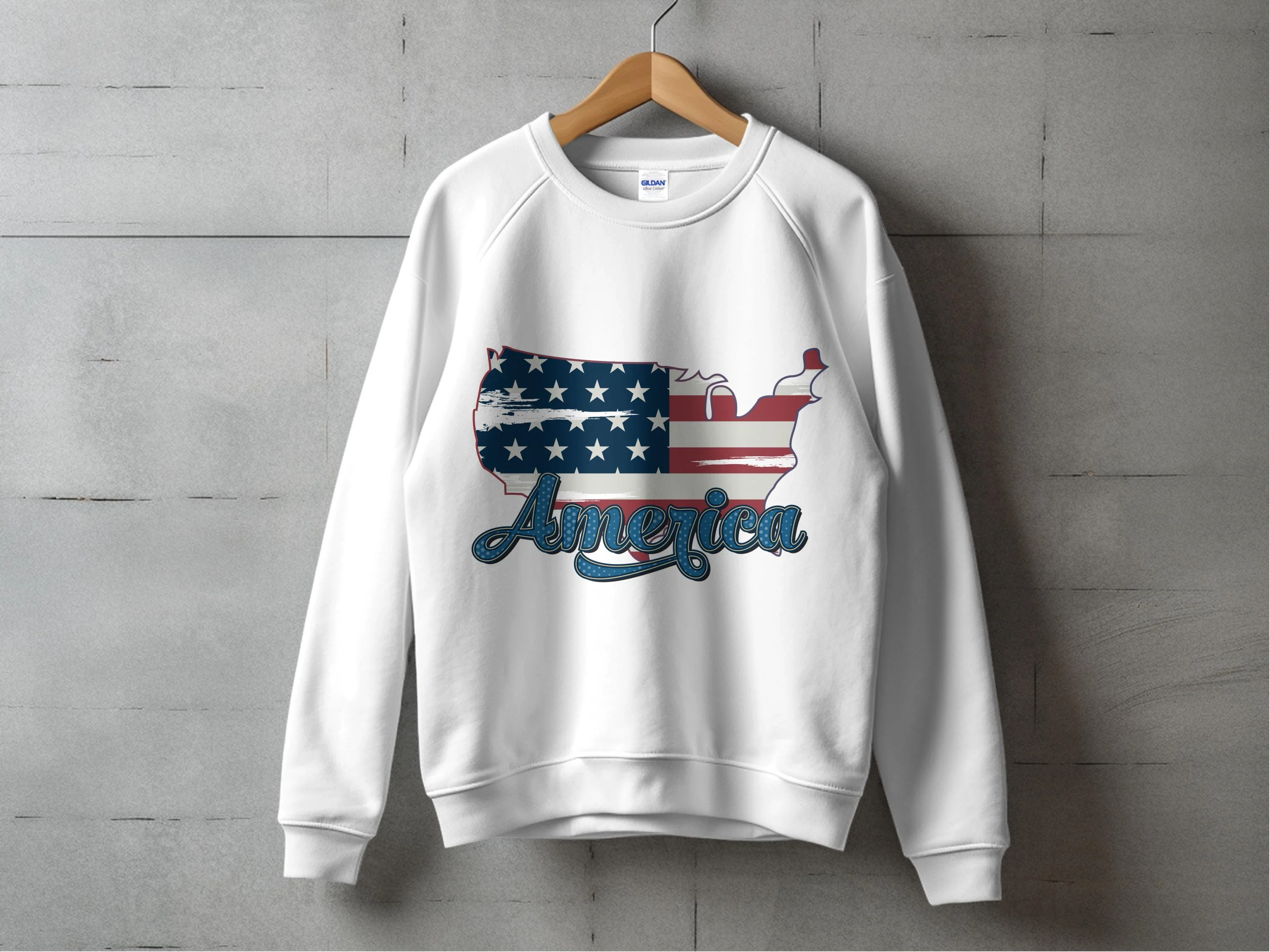 America USA Patriotic Flag Map Print Ready DTF Transfers | SKU: PAT024 - Image 5