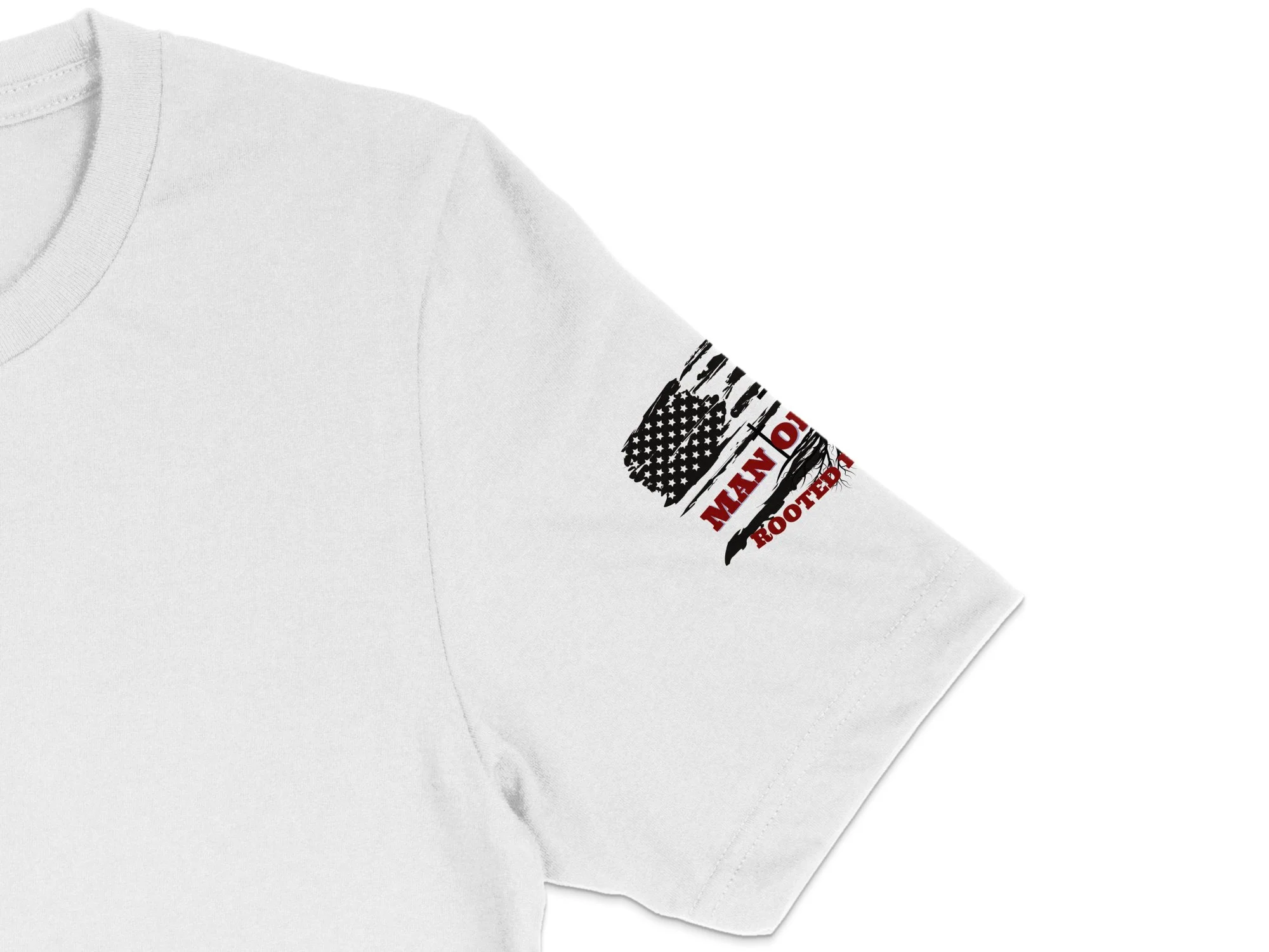 American Flag Man Of Faith Rooted In Christ Print Ready DTF Transfers | SKU: PAT011 - Image 8