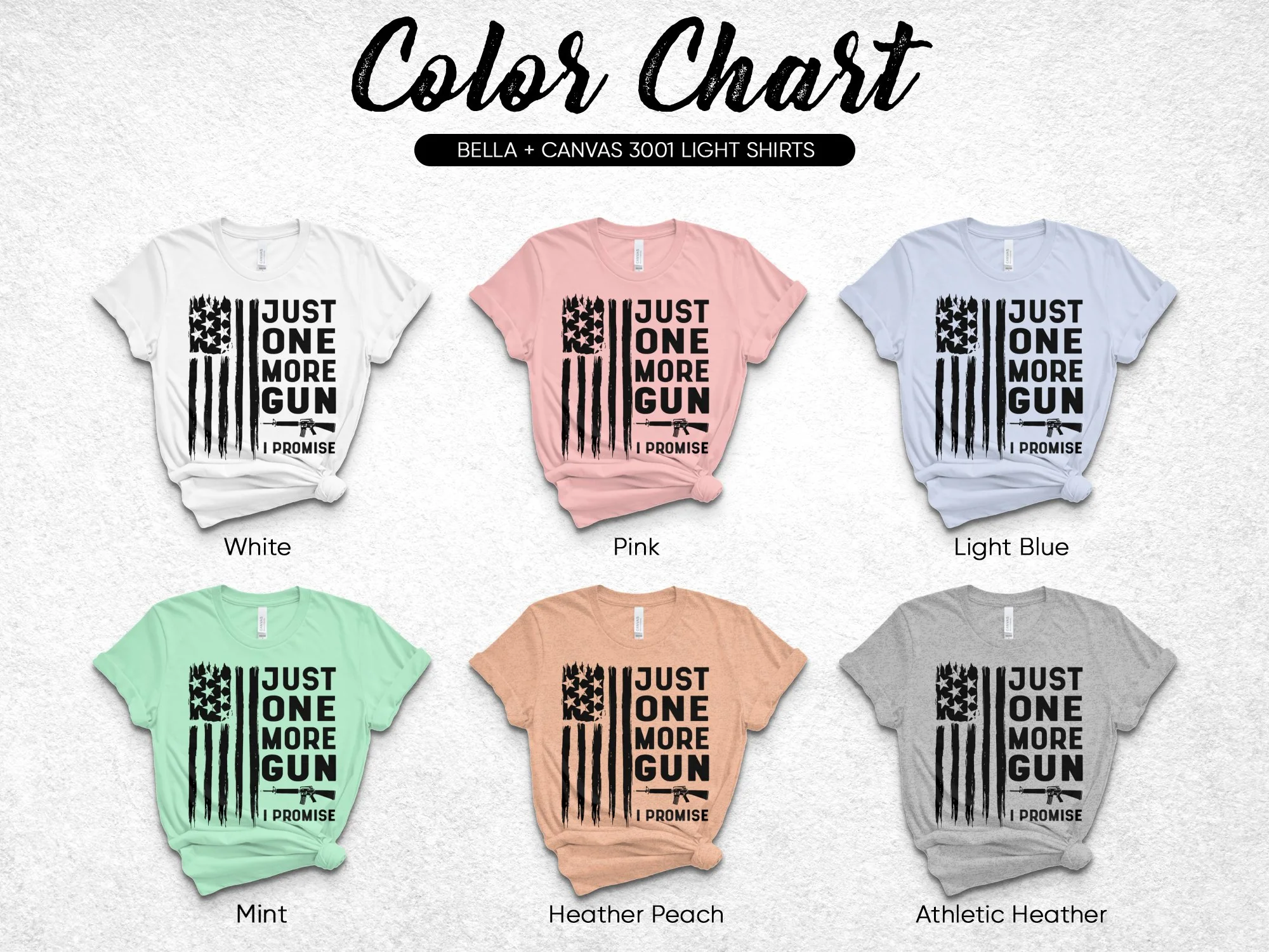 Distressed Flag Just One More Gun I Promise Print Ready DTF Transfers | SKU: MEN041 - Image 3