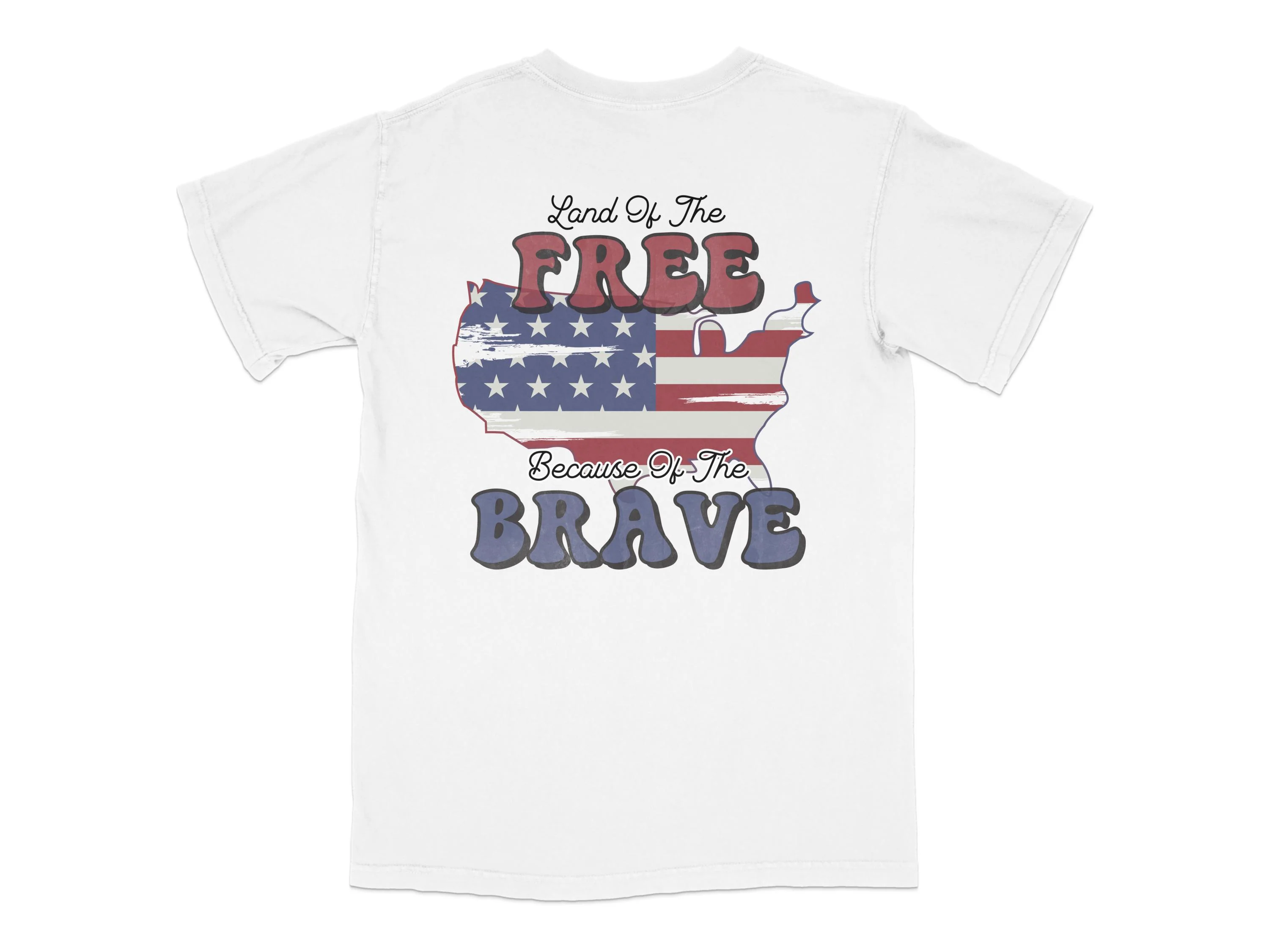 Land of The Free Because Of The Brave American Flag Print Ready DTF Transfers | SKU: PAT039 - Image 3