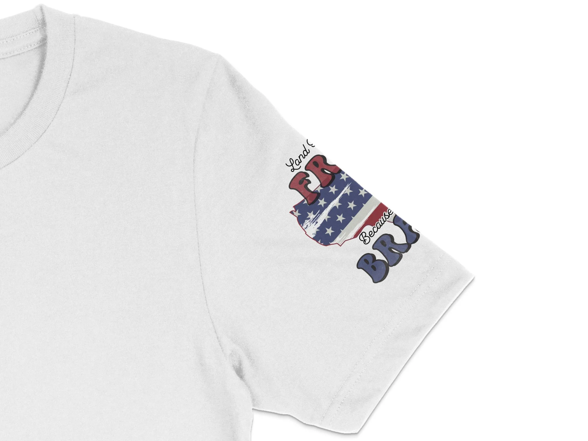 Land of The Free Because Of The Brave American Flag Print Ready DTF Transfers | SKU: PAT039 - Image 8