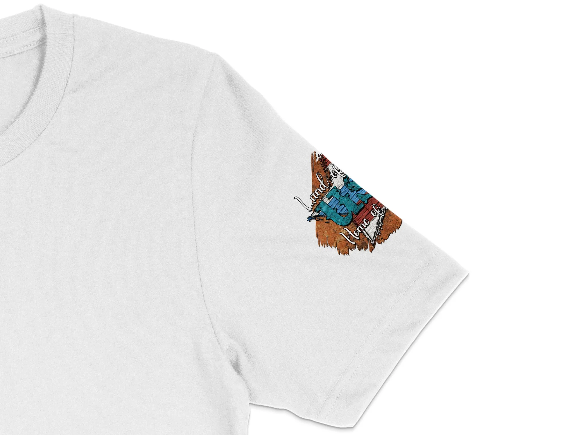 Land Of The Free Home Of Brave Patriotic USA Design Print Ready DTF Transfers | SKU: PAT032 - Image 8