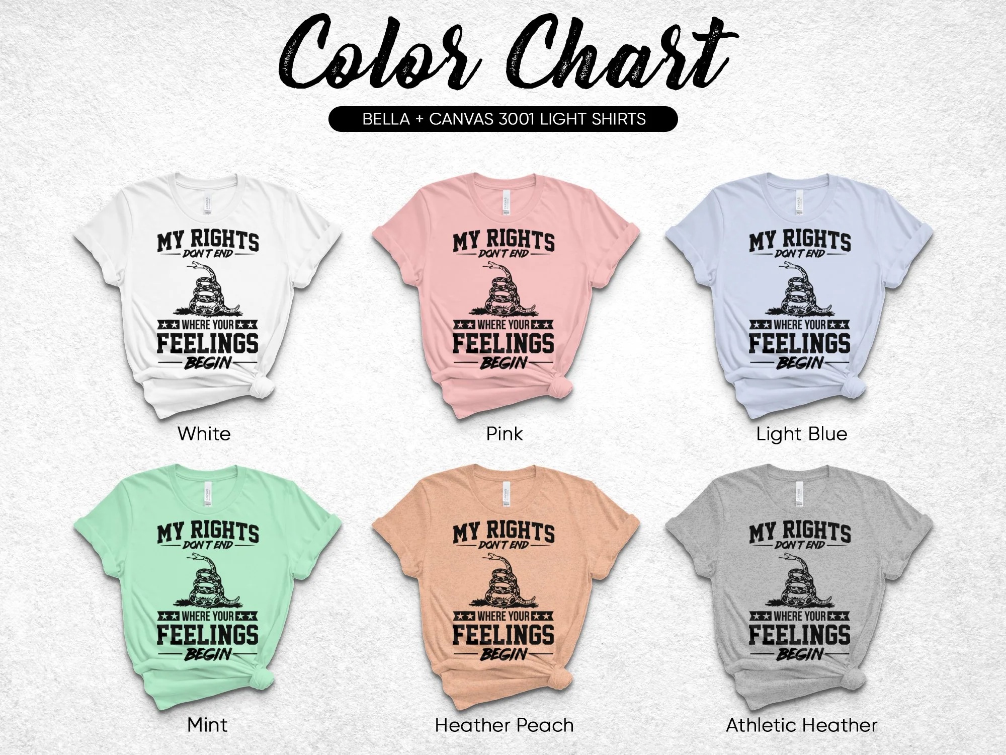 My Rights Dont End Snake Design Quote Graphic Print Ready DTF Transfers | SKU: MEN023 - Image 3