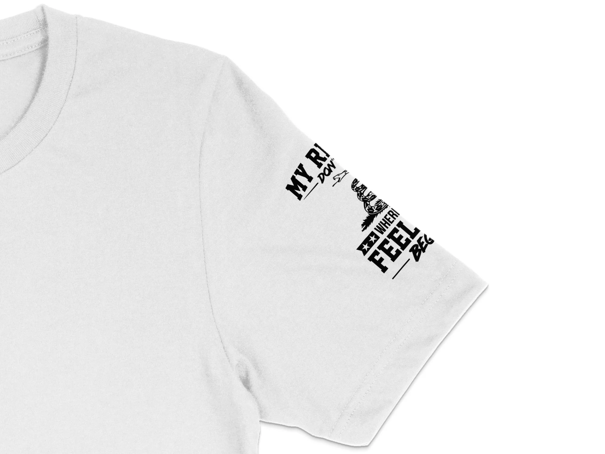 My Rights Dont End Snake Design Quote Graphic Print Ready DTF Transfers | SKU: MEN023 - Image 6