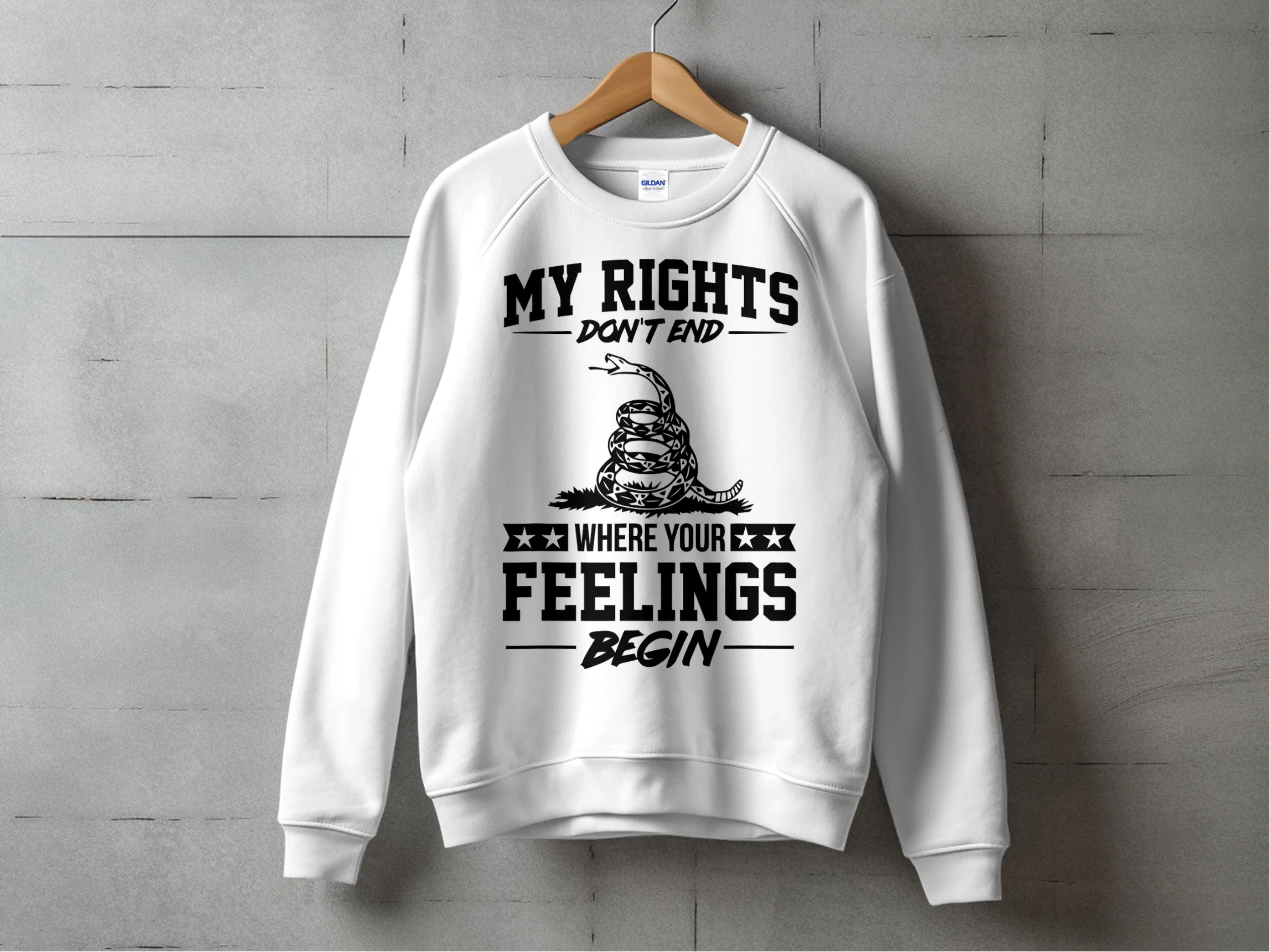 My Rights Dont End Snake Design Quote Graphic Print Ready DTF Transfers | SKU: MEN023 - Image 8