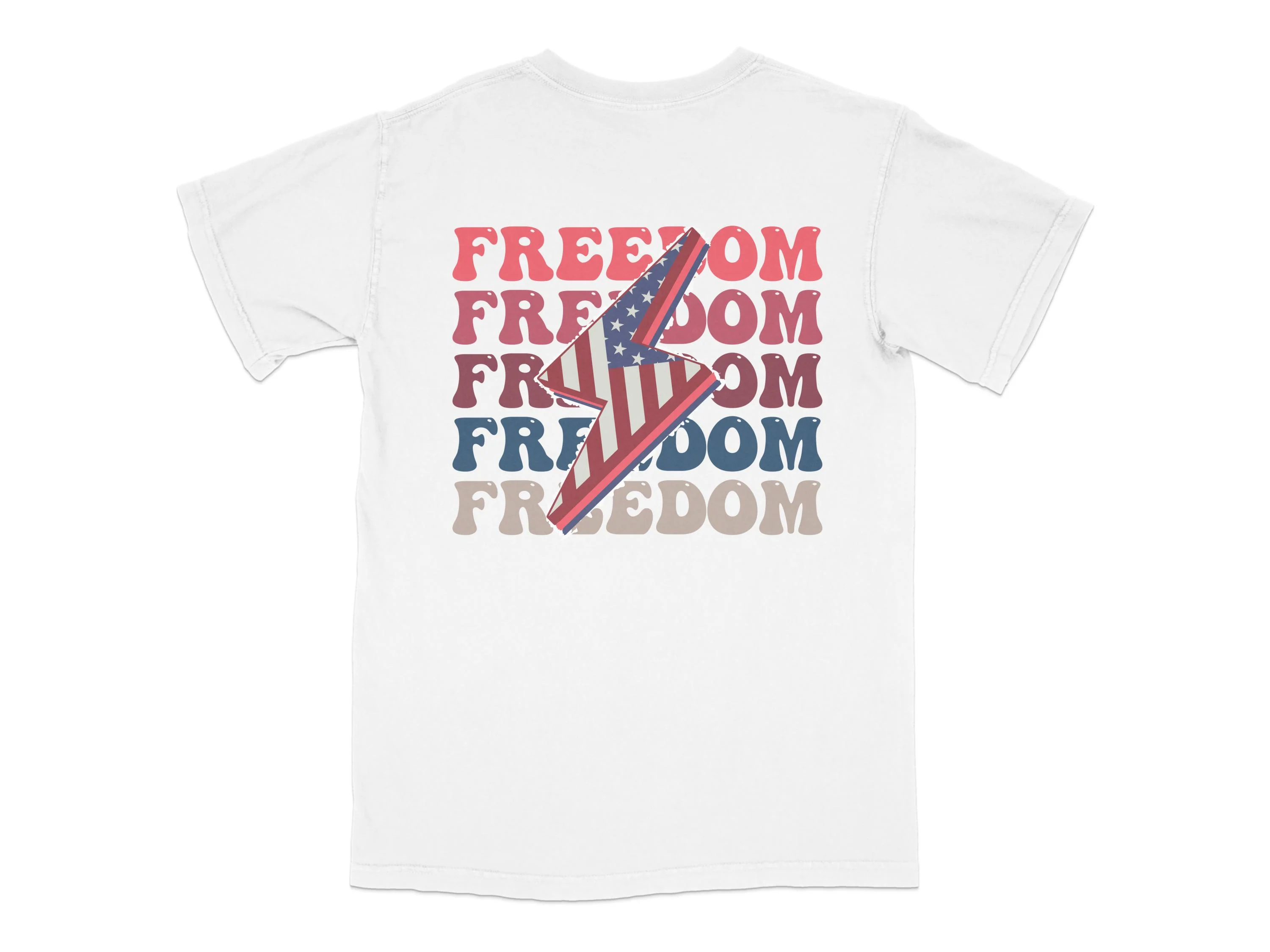 Patriotic Freedom Thunderbolt Design 4th July Print Ready DTF Transfers | SKU: PAT010 - Image 3