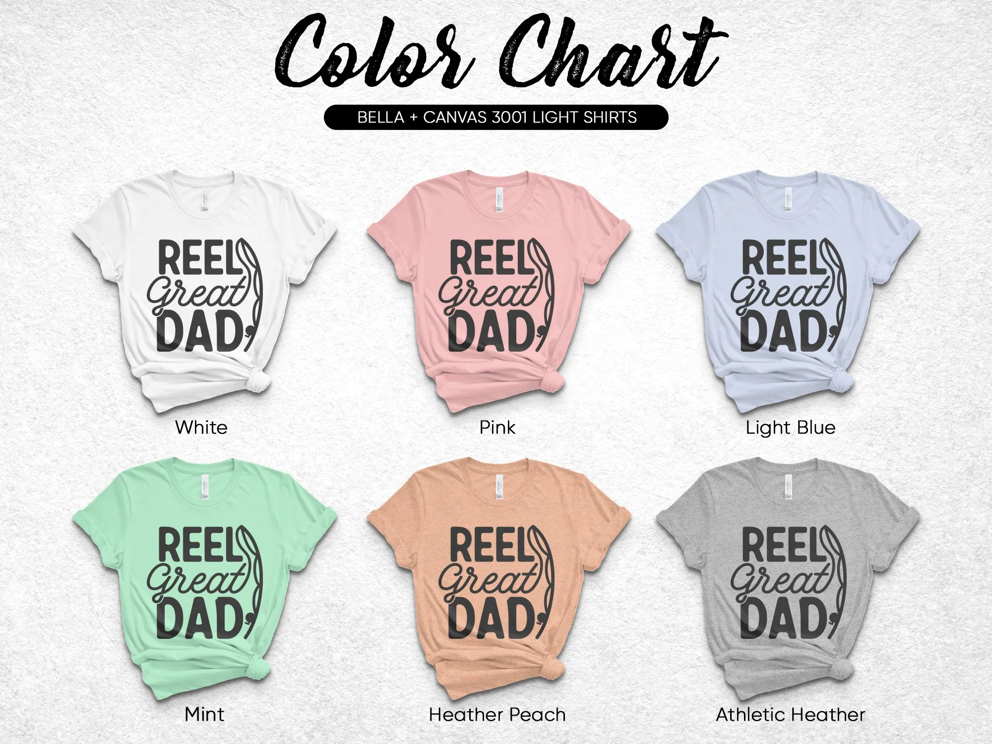 Reel Great Dad Fishing Design Graphic for Fathers Day Print Ready DTF Transfers | SKU: MEN054 - Image 3