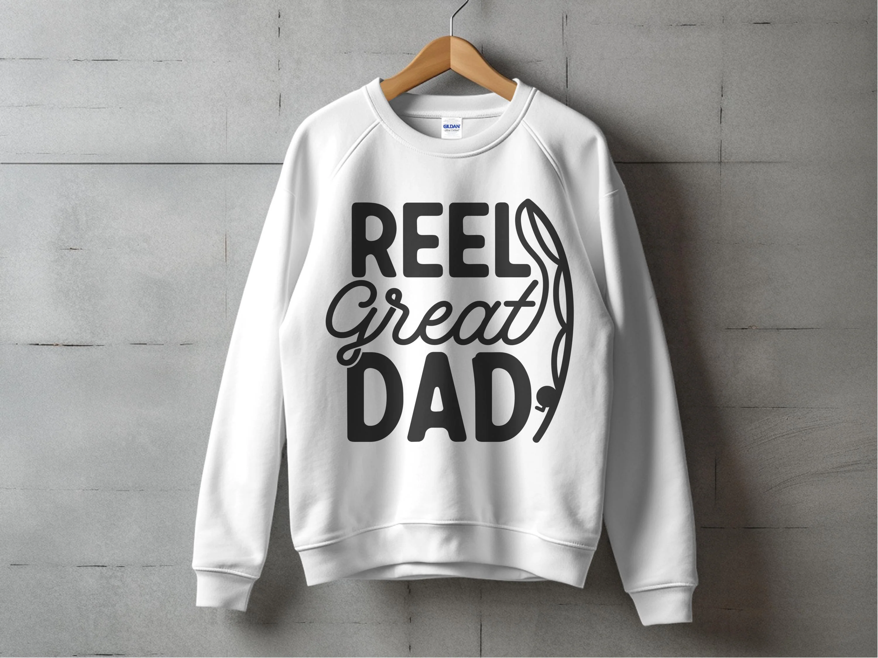 Reel Great Dad Fishing Design Graphic for Fathers Day Print Ready DTF Transfers | SKU: MEN054 - Image 8