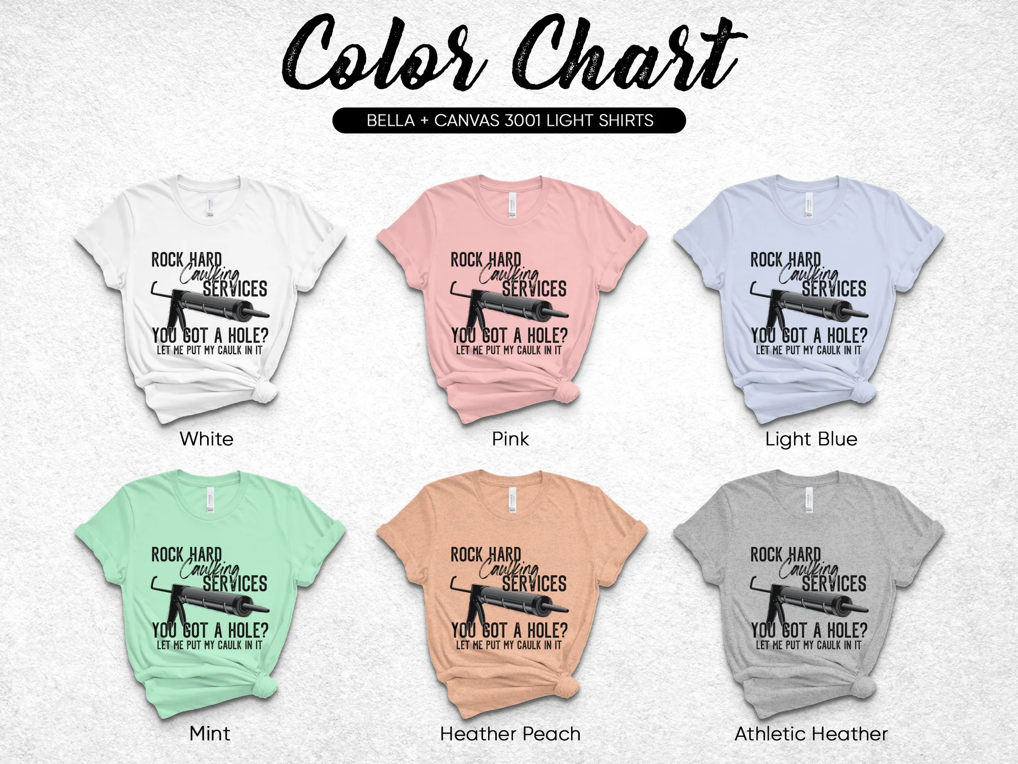 Rock Hard Caulking Services You Got A Hole? Print Ready DTF Transfers | SKU: MEN058 - Image 3