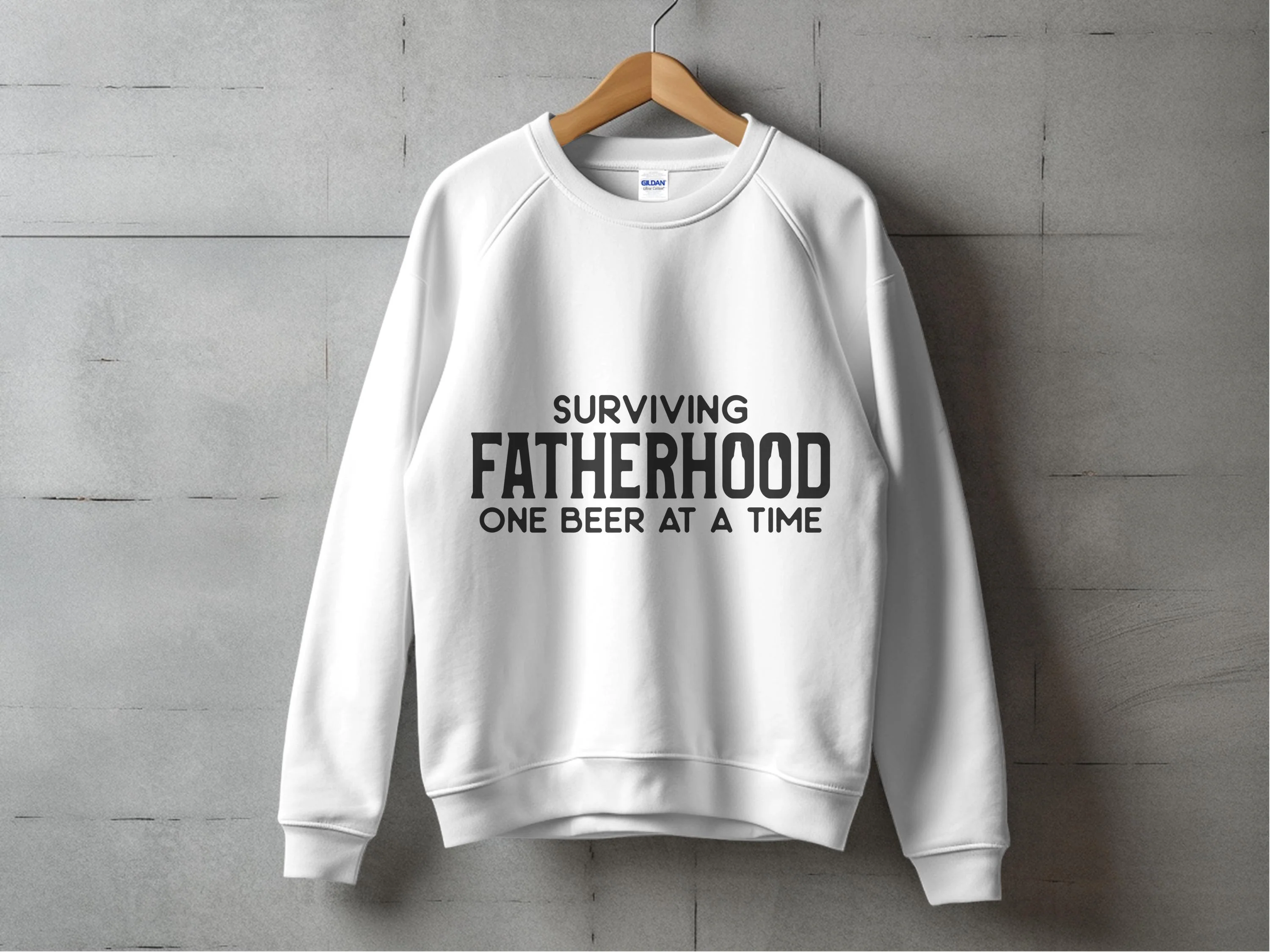 Surviving Fatherhood One Beer at a Time Funny Image Print Ready DTF Transfers | SKU: MEN050 - Image 8